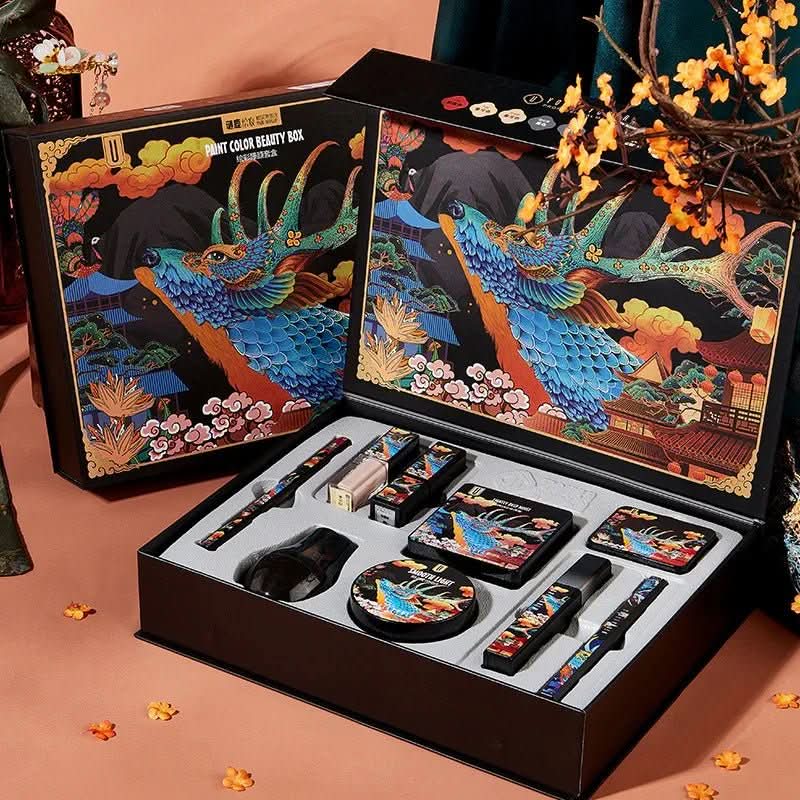 Elk Makeup Nine - piece Set Makeup Powder Air Cushion BB Cream Lipstick Affordable Makeup Set - Eshtree