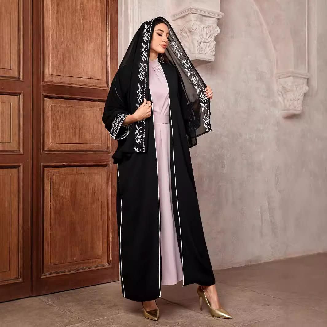 Embroidery Middle East Muslim Fashion Cardigan - Eshtree