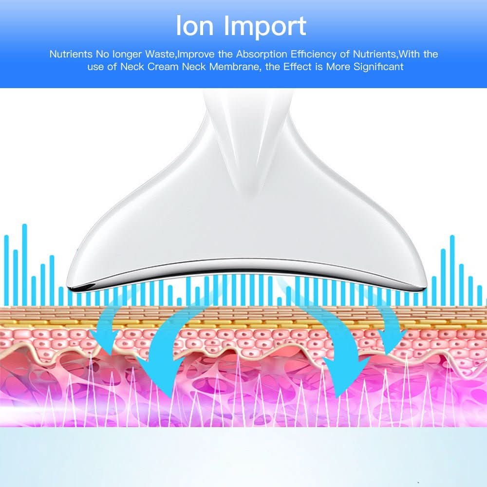 EMS Microcurrent Neck Face Beauty Device With 3 Colors LED Photon Therapy Skin Tighten Reduce Double Chin Face Lifting Devices - Eshtree