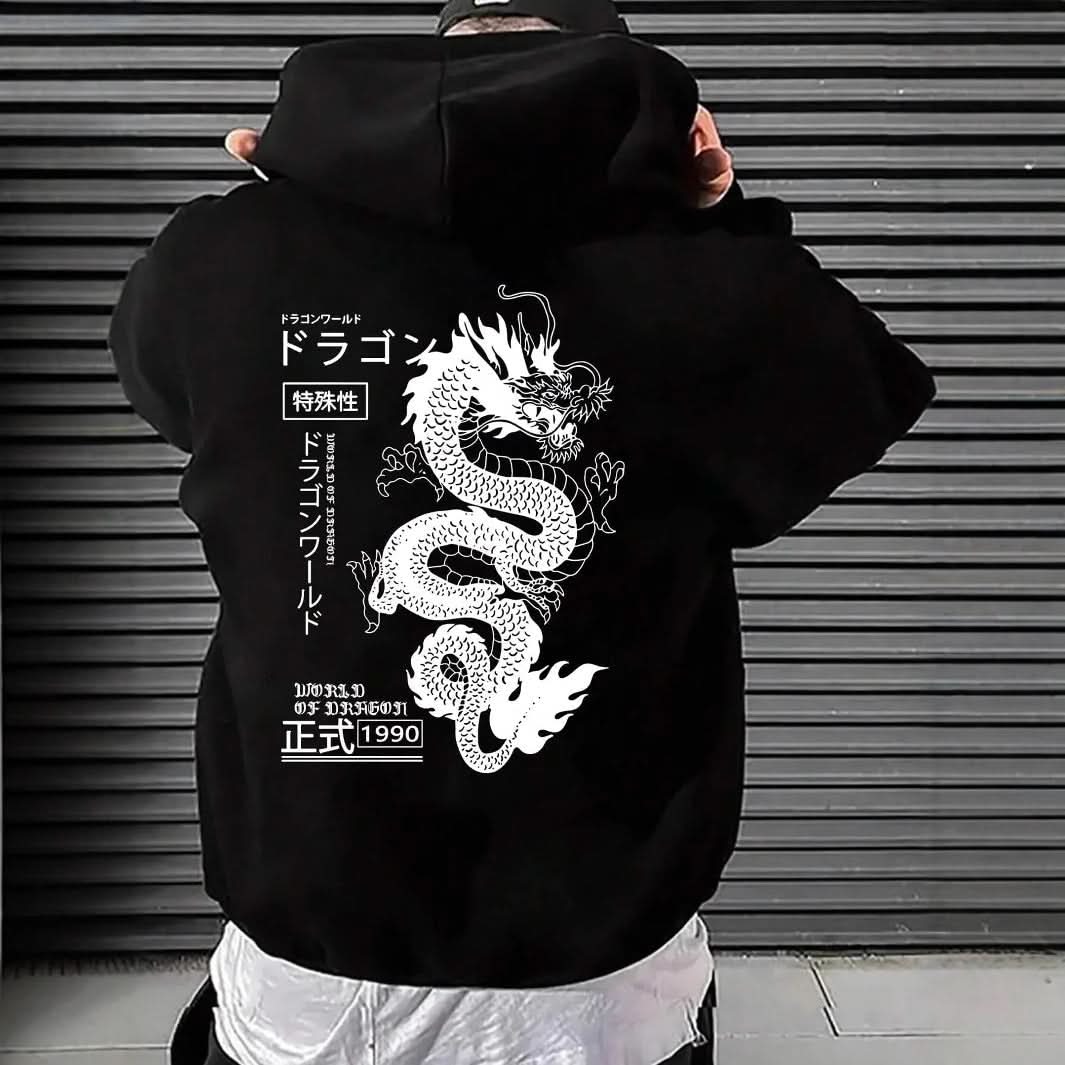 European And American Simple Printed Dark Style Hoodie - Eshtree