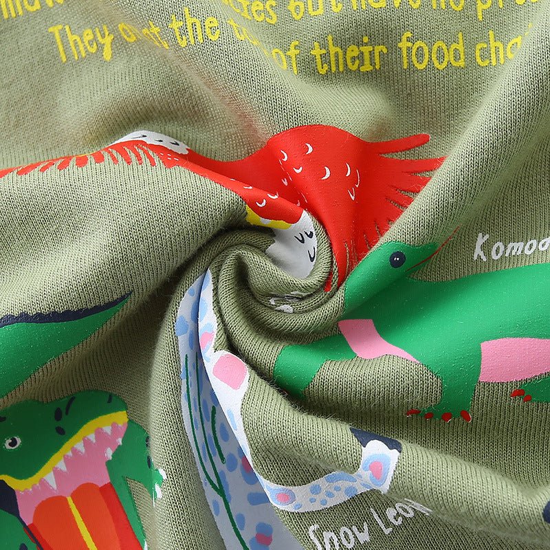 European And American Style Boy's Long - sleeved T-shirt Cartoon Animal Print Children Shirt Autumn - Eshtree