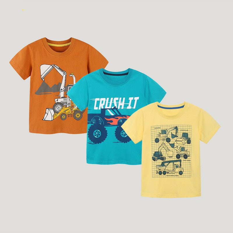 European And American Style Fashion Car Printing Short Sleeve - Eshtree