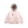 Retro Fur Collar Hood Parka Down Jacket Women's Winter Thickened