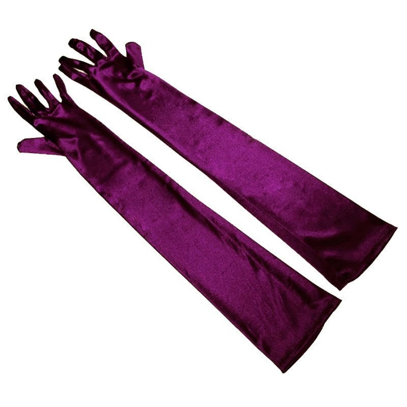Fashion Satin Stretch Women's Halloween Gloves