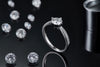 Moonlight City - A Wedding Ring Set With 1-carat Top-quality Moissanite S925 Silver And Platinum-plated Diamond. The Ring Can Be Inspected With A Diamond Pen