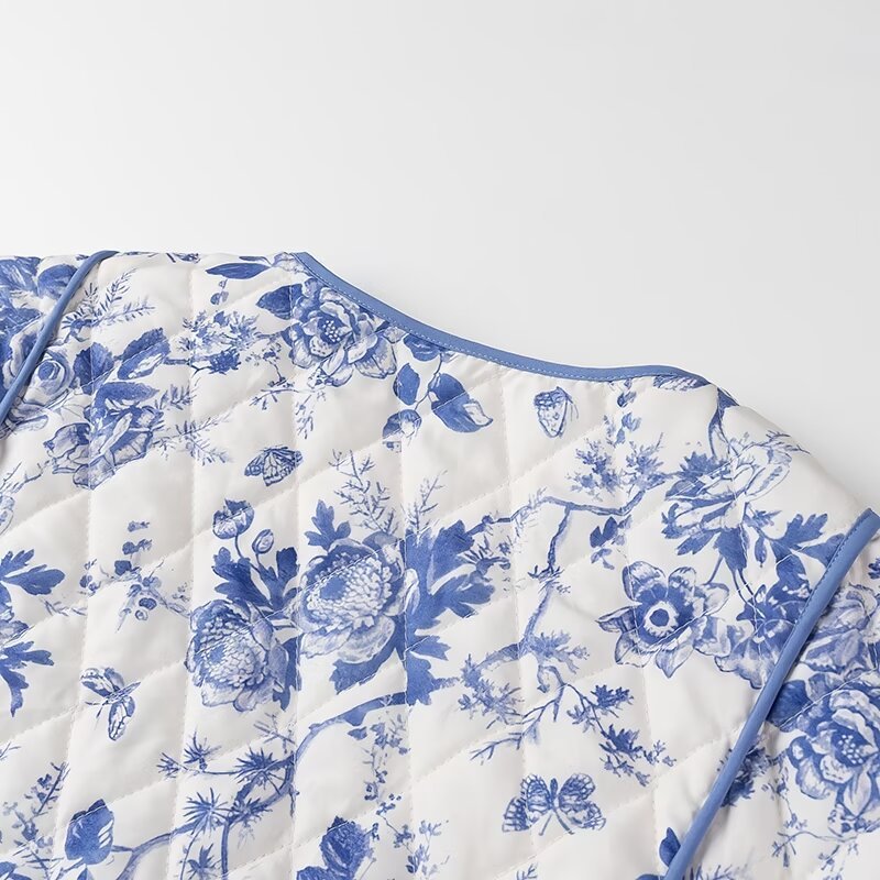 Loose Printed Thin Cotton Coat Jacket