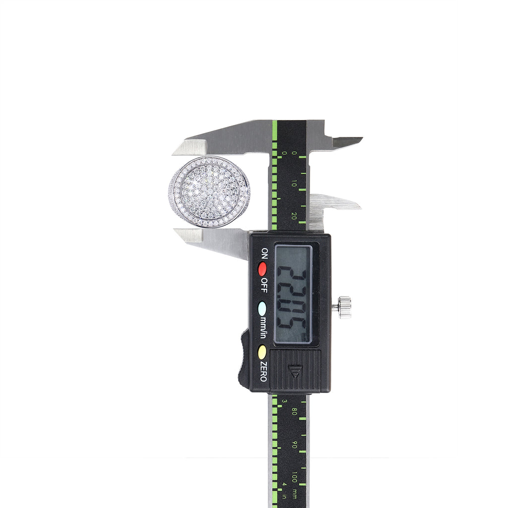 The King Of Hip-hop - Men's Ring, Diamond Ring And Wedding Ring Set With Top-quality Moissanite S925, Silver And Platinum-plated. The Ring Can Be Tested With A Diamond Pen