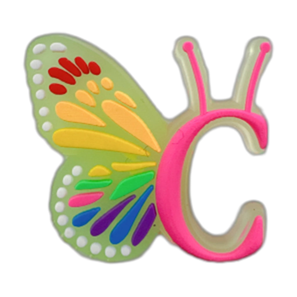 Letter Luminous Butterfly Shoe Ornament Shoe Buckle