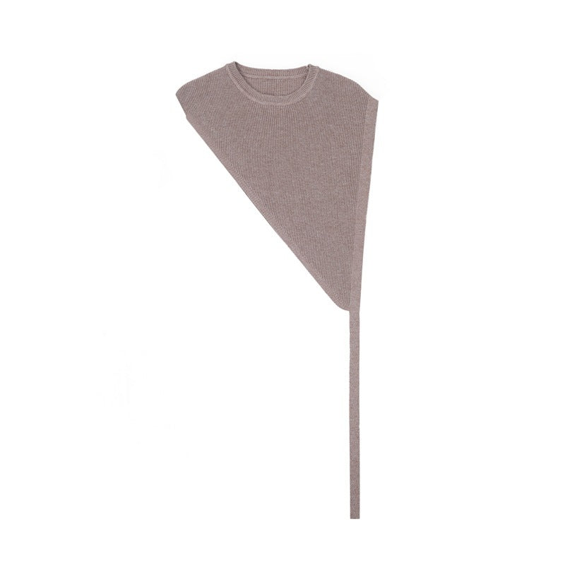 Thin Outer Match Shirt Short Sleeve Triangle Knitted Shawl