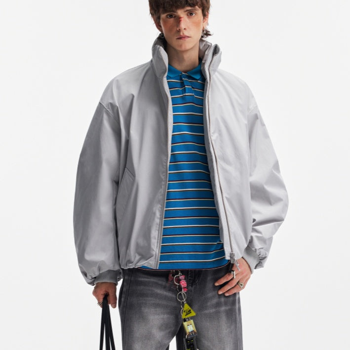 Stand Collar Cotton-padded Jacket Winter American Retro Warm Coat