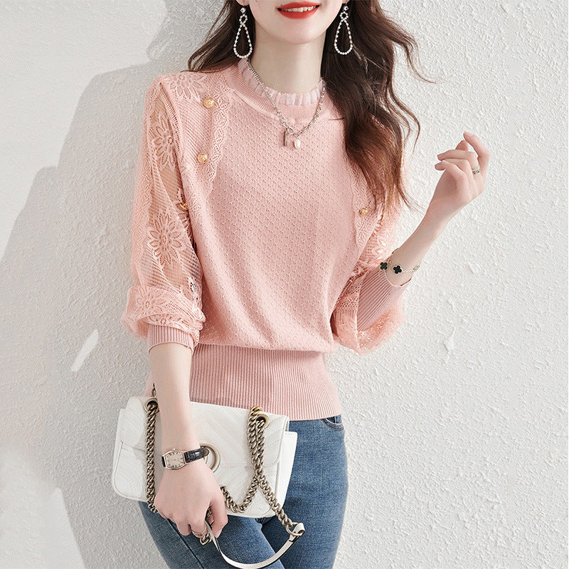 Hollow Out Sweater Short Design Sense Niche Top