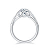 Dazzling Promise - A Wedding Ring Set With 1-carat Top-quality Moissanite S925 Silver And Platinum-plated Diamond. The Ring Can Be Inspected With A Diamond Pen