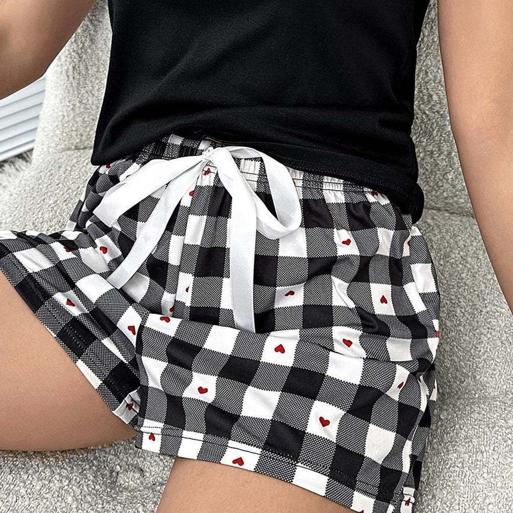Women's Plaid Printed Casual Homewear
