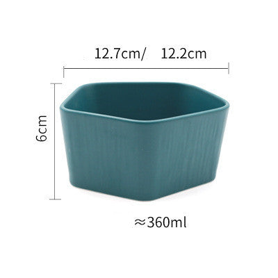 Nordic Creative Ceramic Western Food Plate With Wooden Handle