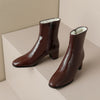 Women's Short Boots, Chunky Mid-heel, Thick Fur Snow Boots, Cotton Boots