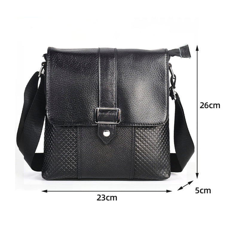 Cross-border Genuine Leather Men's Top Grain Cowhide Crossbody Single Shoulder Bag
