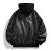 Fake Two-piece High Street Cool Retro Leather Jacket For Men