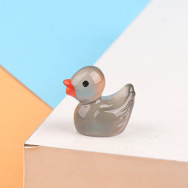 Luminous Little Duck Resin Accessories Micro Landscape Ornaments