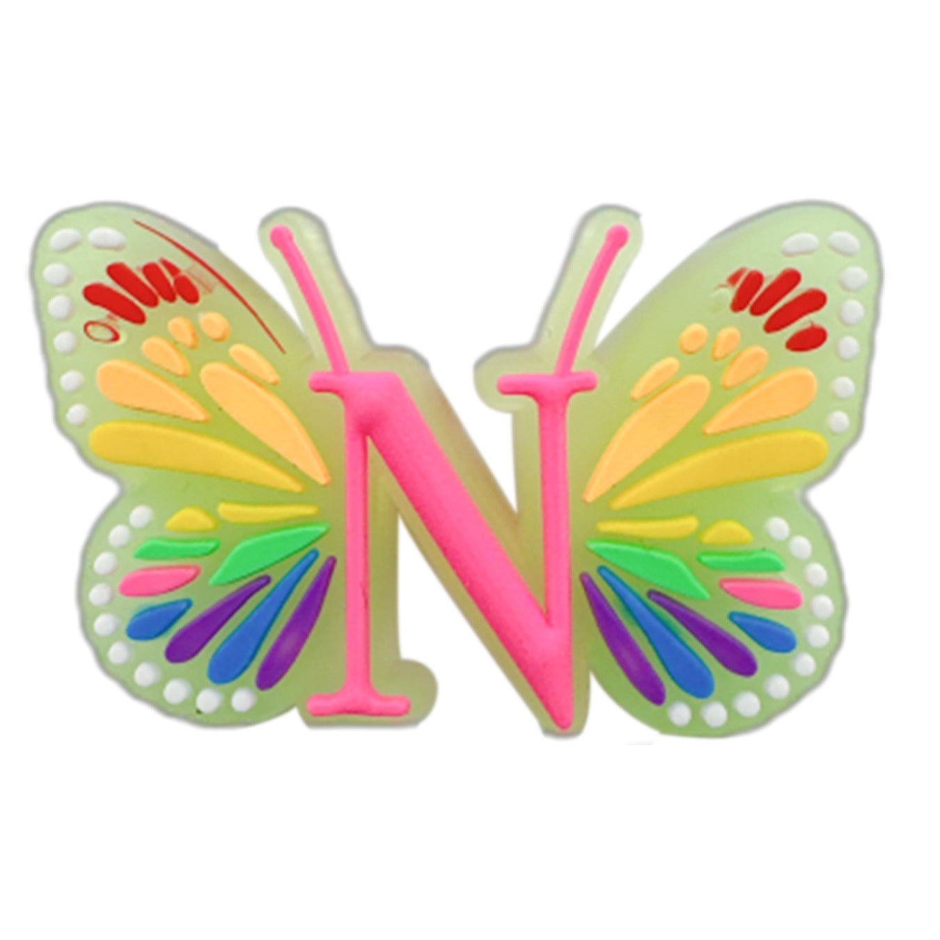 Letter Luminous Butterfly Shoe Ornament Shoe Buckle