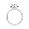 Electric Shock - A Wedding Ring Set With Top-quality Moissanite S925 Silver And Platinum-plated Diamond Can Be Tested With A Diamond Pen