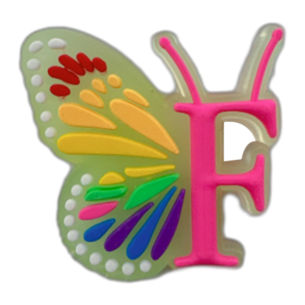 Letter Luminous Butterfly Shoe Ornament Shoe Buckle