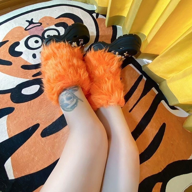 Fur Plush Thickened Warm Leg Niche Wear