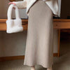 Women's Solid Color Casual Versatile Knitted Skirt