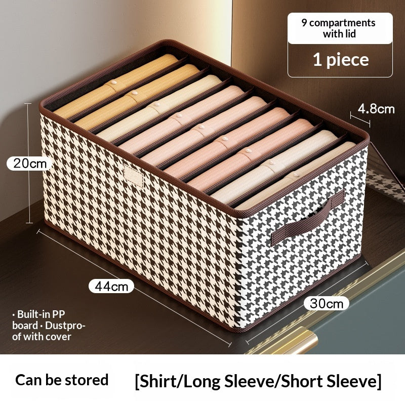 Foldable High-capacity Clothing Organizer With Compartments