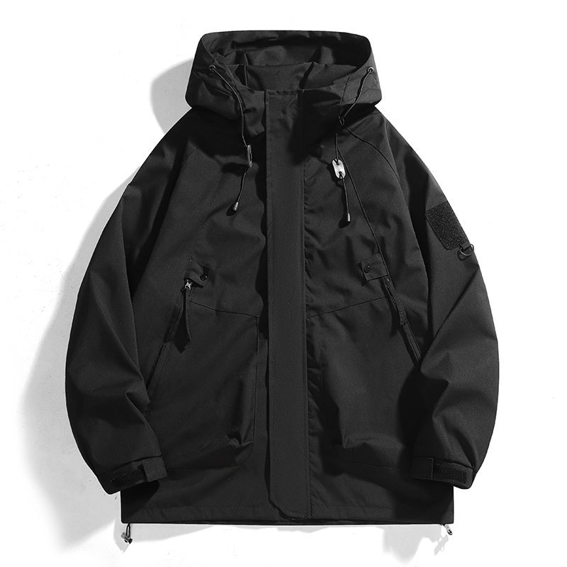 Loose Cargo Waterproof Jacket Coat Hooded