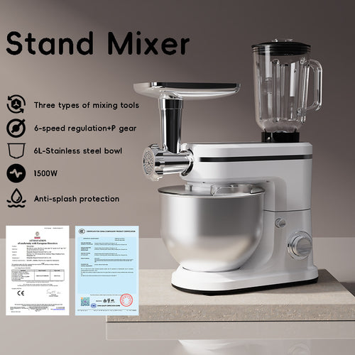 Three-in-one Stand Mixer 6L Large Capacity Cooking Machine