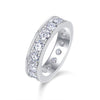 Flowing Cloud Passion - A Wedding Ring Set With 0.3-carat Top-quality Moissanite S925 Silver And Platinum-plated Diamond. The Ring Can Be Inspected With A Diamond Pen