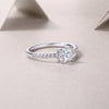 Awakening - A Wedding Ring Set With Top-quality Moissanite S925 Silver And Platinum-plated Diamond Can Be Tested With A Diamond Pen