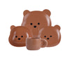 Cute Bear Ceramic Rice Bowl Breakfast Plate Set