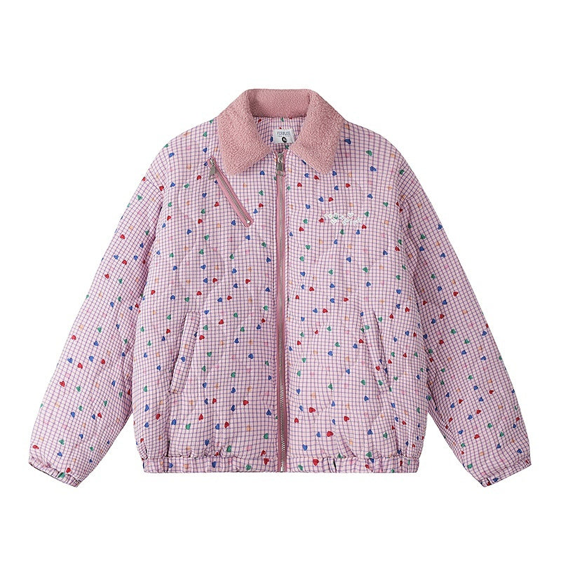 American  Lapel With Lambskin Letter Embroidery