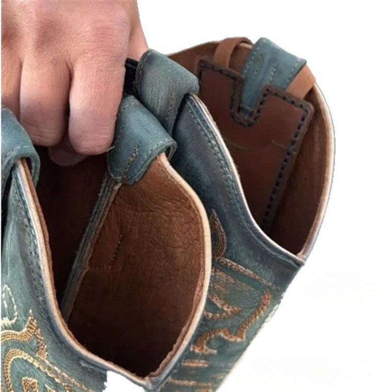 Western Boot Wallet With Snap Strap
