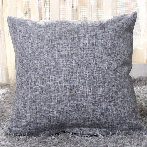 Home Linen Pillow Case Solid Color Hugging Pillow Case Sofa
