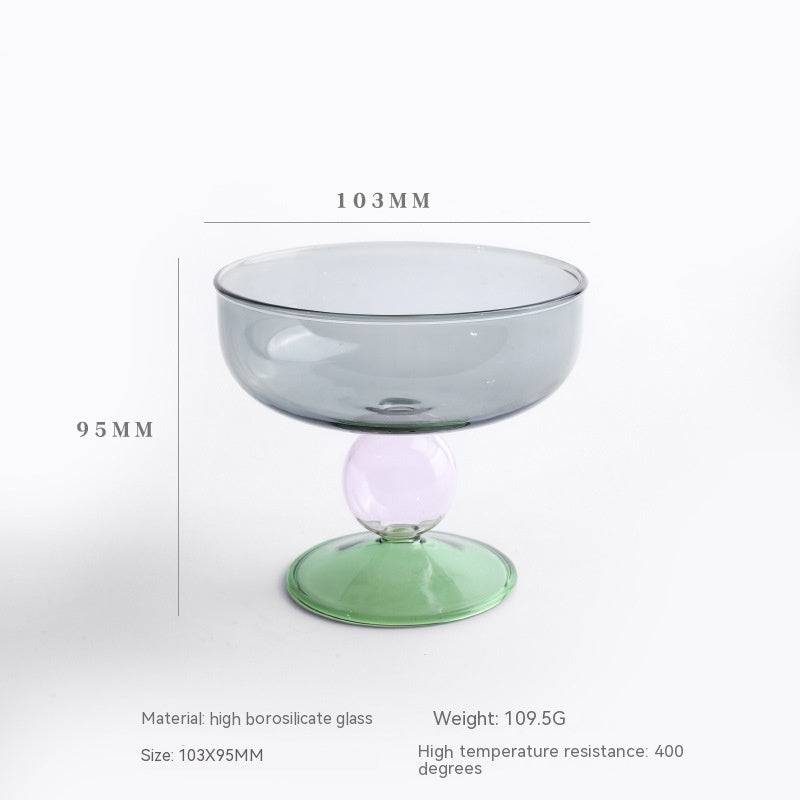 وعاء زجاجي ملون مقاوم للحرارة للاستخدام المنزلي