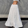 Style Elegant Big Hem Long Patchwork A- Line Skirt