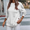 Fashion Button Pullover Sweater T-shirt For Women