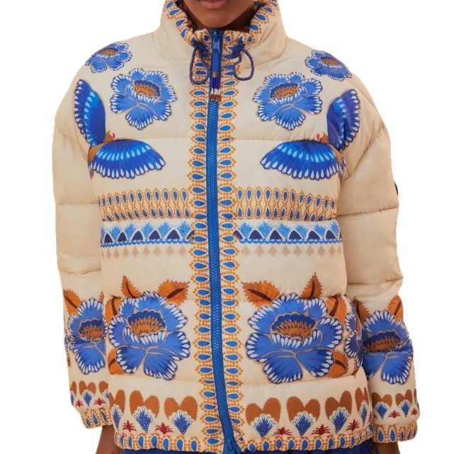 Women's Fashion Positioning Pattern Print Cotton-padded Jacket