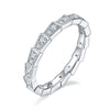 The Snake Mark - A Wedding Ring Set With Top-quality Moissanite S925 In Silver And Platinum-plated. The Ring Can Be Inspected With A Diamond Pen