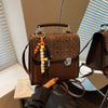 Bag Messenger Bag Women's Simple Small Square Bag Texture Backpack