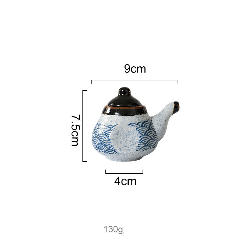 Japanese Style Ceramic Hefeng Seasoning Pot Set Restaurant Household