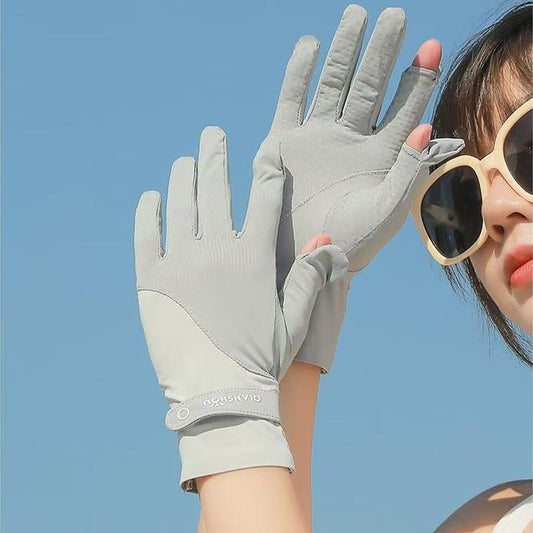 Outdoor Ice-sensitive Sun Protection Gloves For Women Summer Thin