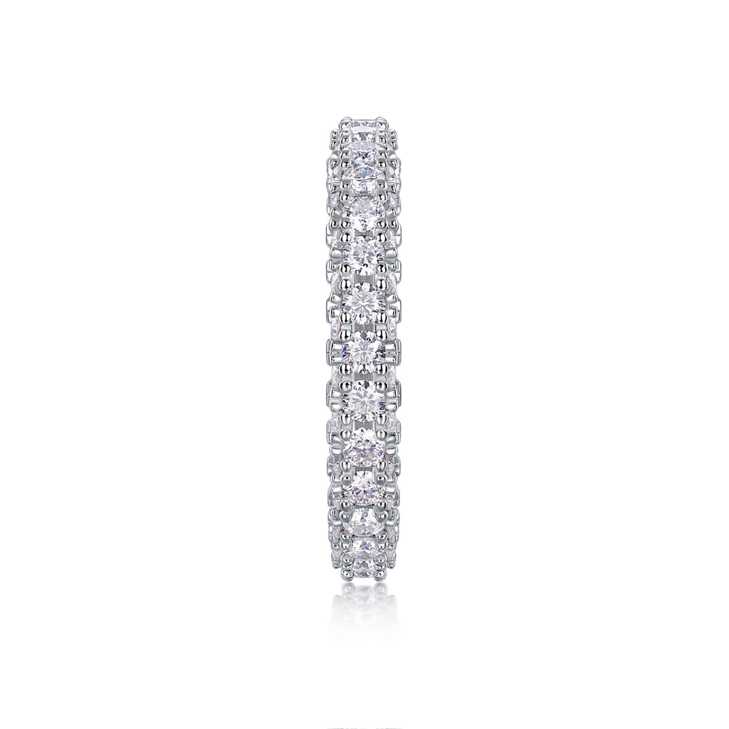 Pond Moonlight - A Wedding Ring Set With Top-quality Moissanite S925 Silver And Platinum-plated Diamond. The Ring Can Be Inspected With A Diamond Pen