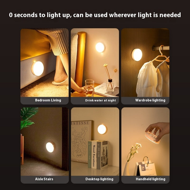 Wireless Smart Infrared Sensor Lamp Aisle Cabinet LED Small Night Lamp