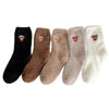 Fleece-lined Thickened Warm Thick Socks Women's Mid-calf Socks Autumn And Winter
