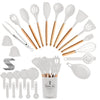 4 Colors Options -- Set Of 35Pcs Kitchen Cooking Utensils Set Spatula Set Baking Utensil Set Kitchen Accessories Necessities With Holder Egg Whisk Separator Tong Turner Spoons Cups