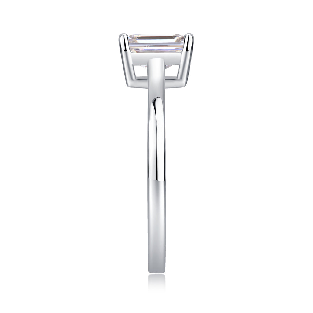 Composure - A Wedding Ring Set With Top-quality Moissanite S925 Silver And Platinum-plated Diamond Can Be Inspected With A Diamond Pen