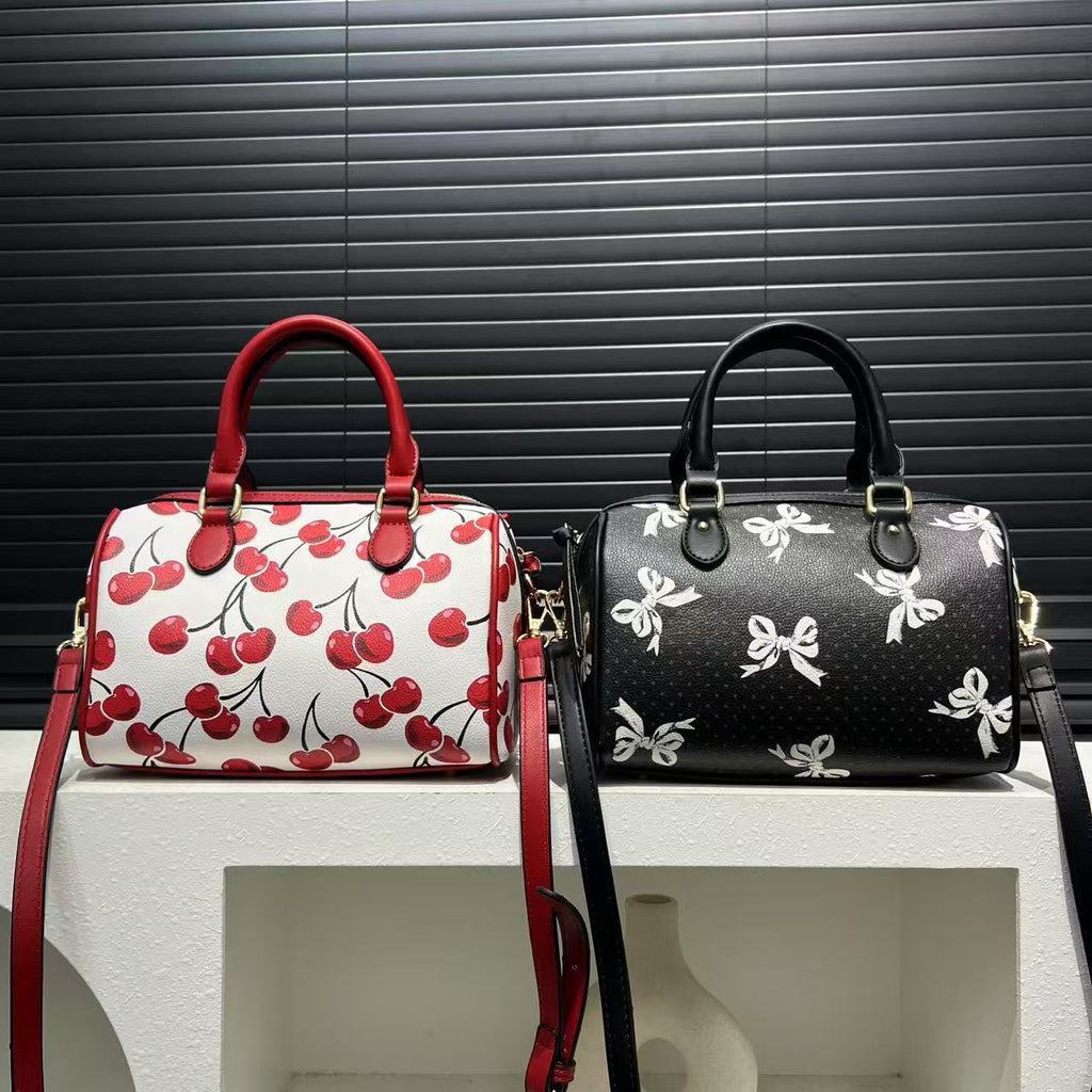 Women's Soft Leather Handbag Cute Patchwork Easy Matching